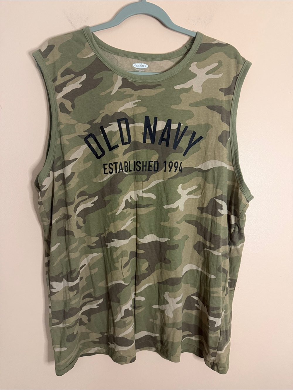 Old Navy Camouflage Sleeveless Tank - Green, Tan